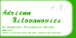 adrienn milovanovics business card